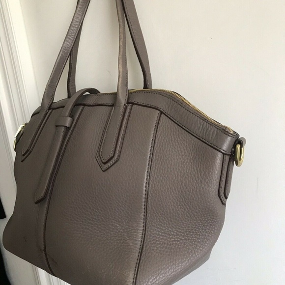 J Crew Large Light Brown Leather Trapeze Tote - Picture 7 of 8